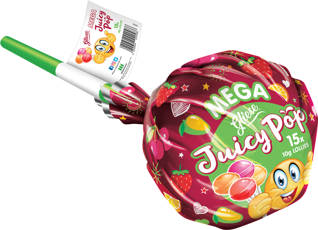 Juicy Pop Mega Lollipop – Assorted Flavours – Meeran UK